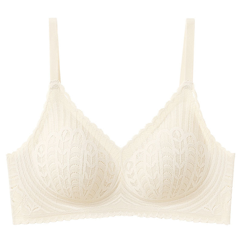 Women's push-up lace bra without wires