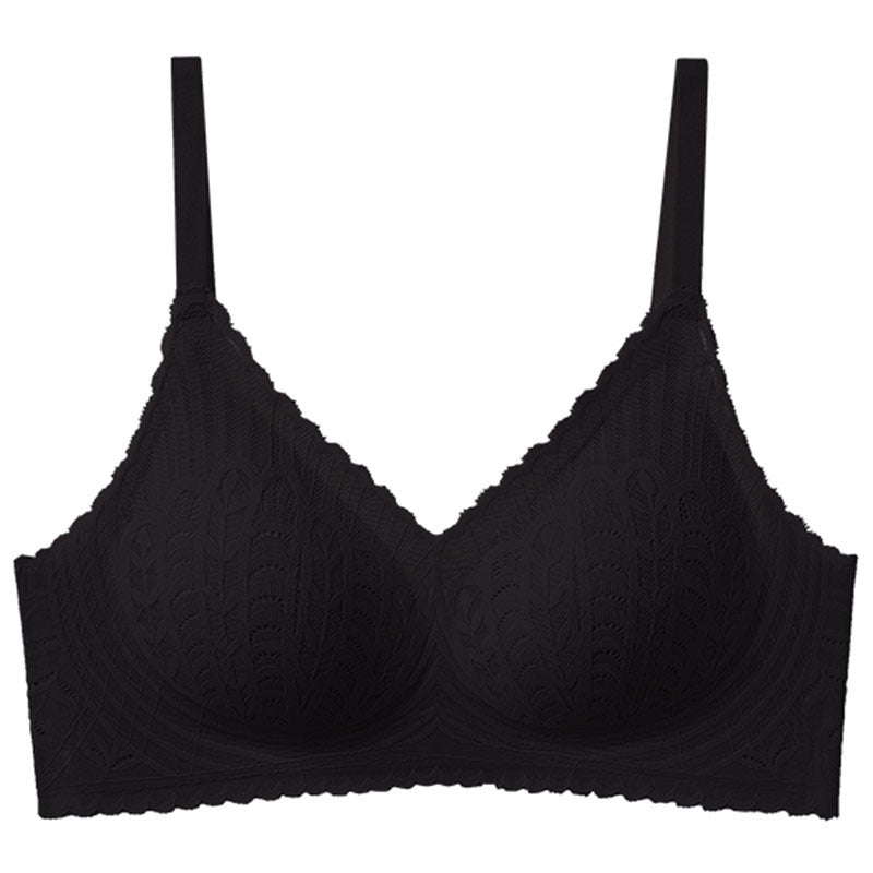 Women's push-up lace bra without wires