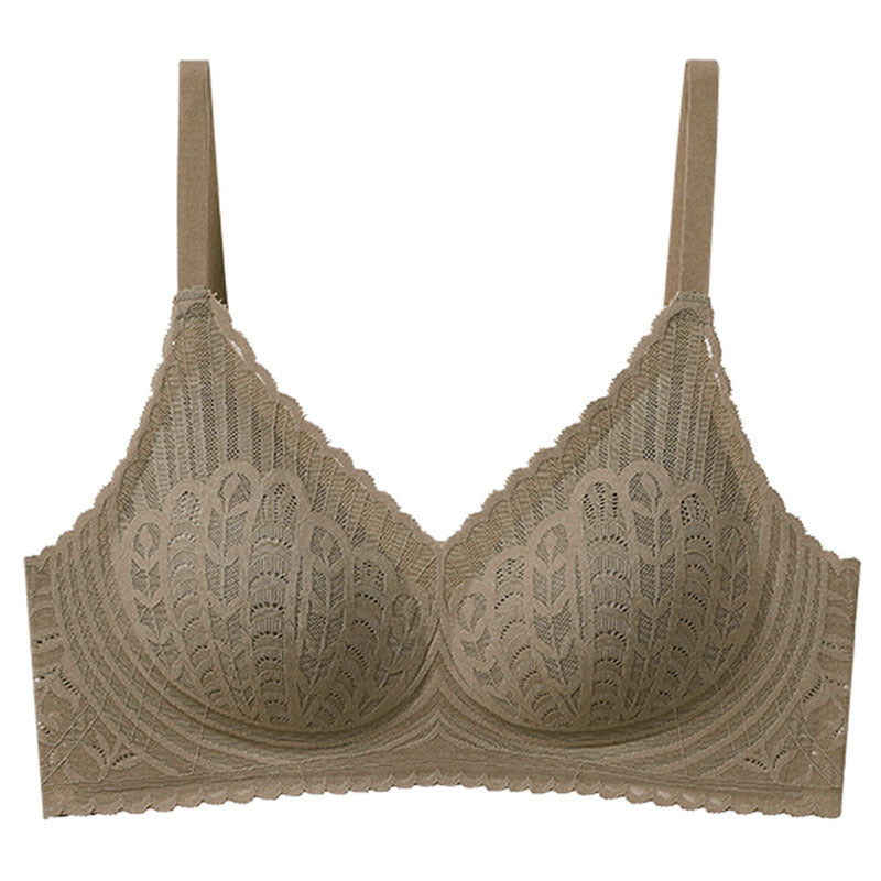 Women's push-up lace bra without wires