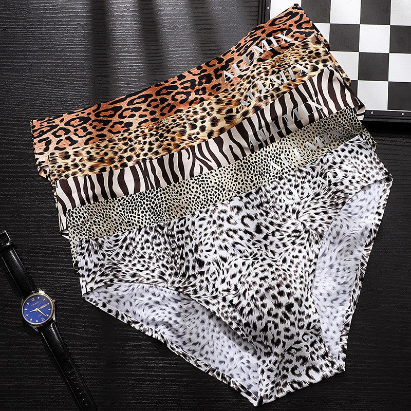 zd360-5 Pieces Leopard print sexy men's briefs