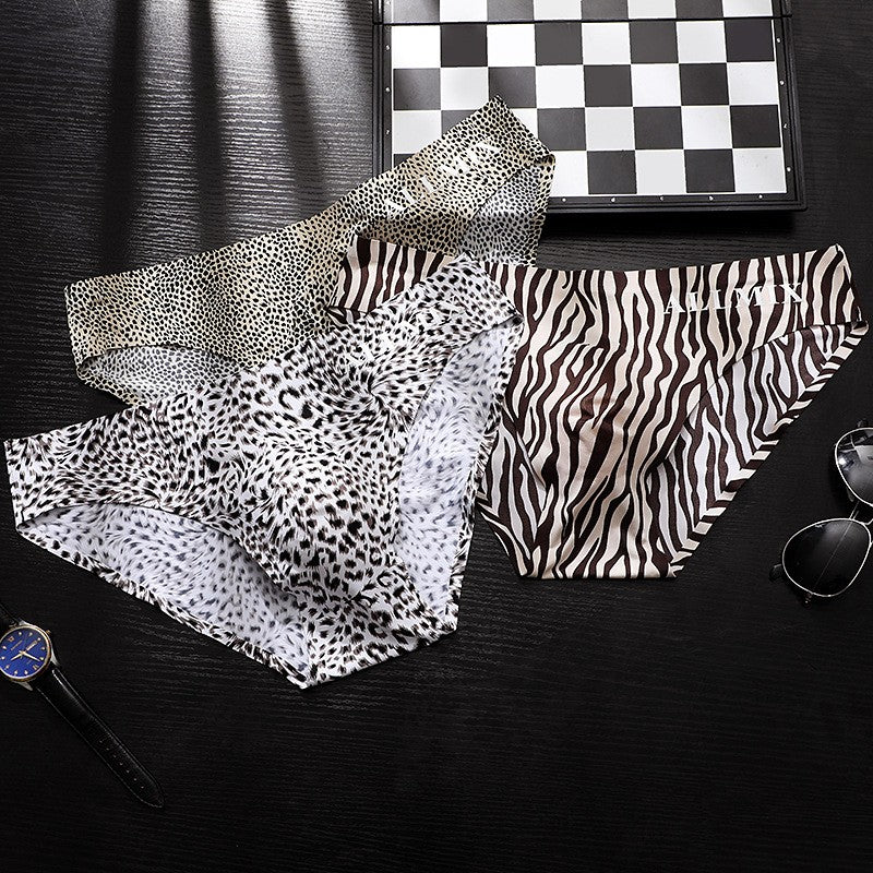 zd360-5 Pieces Leopard print sexy men's briefs