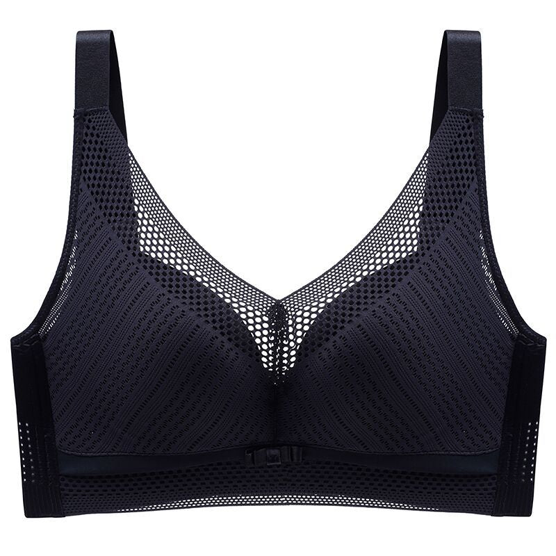 zp457-Women's ultra-thin mesh breathable full cup bra