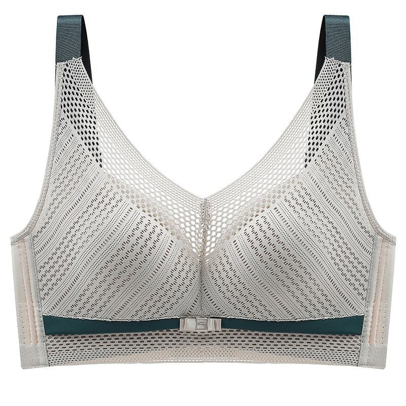 zp457-Women's ultra-thin mesh breathable full cup bra