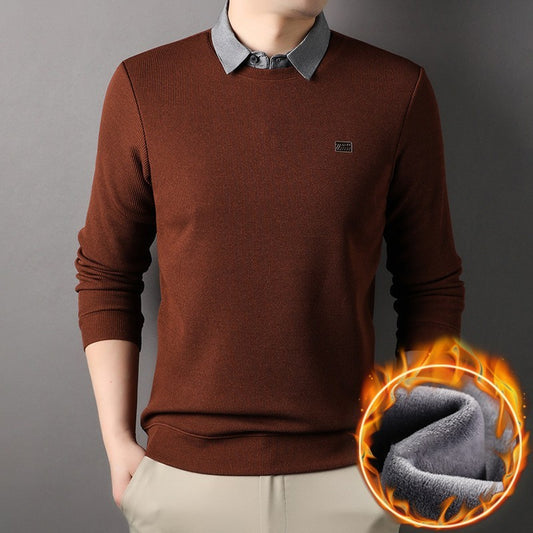 zd248-Men's Autumn and Winter Warm Knitted Sweater Business Casual