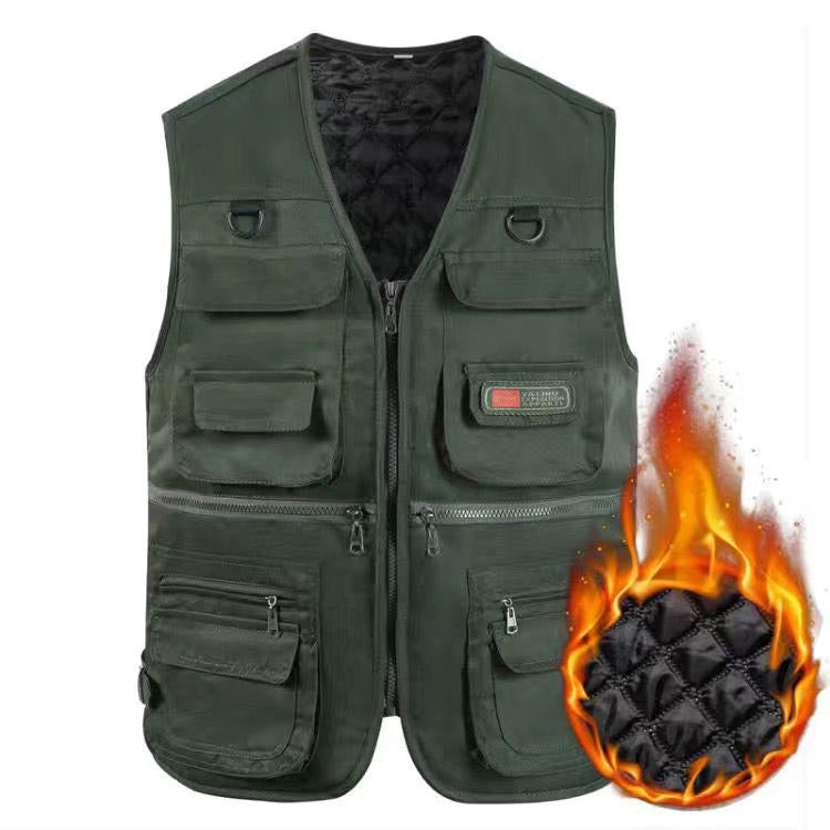 zd253-Autumn and winter cotton thickened vest and waistcoat for men