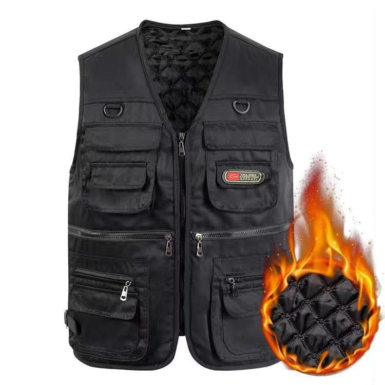 zd253-Autumn and winter cotton thickened vest and waistcoat for men