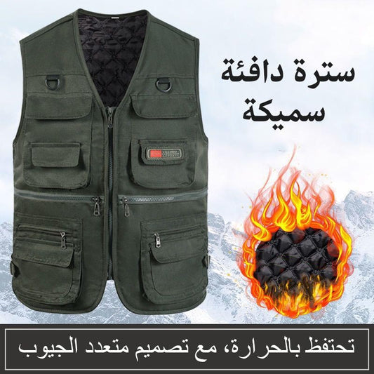 zd253-Autumn and winter cotton thickened vest and waistcoat for men