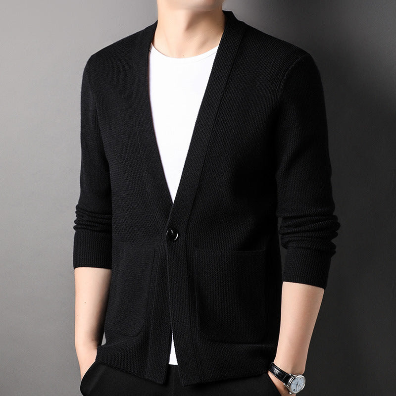 Men's autumn and winter knitted cardigan jacket