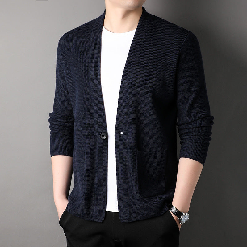 Men's autumn and winter knitted cardigan jacket