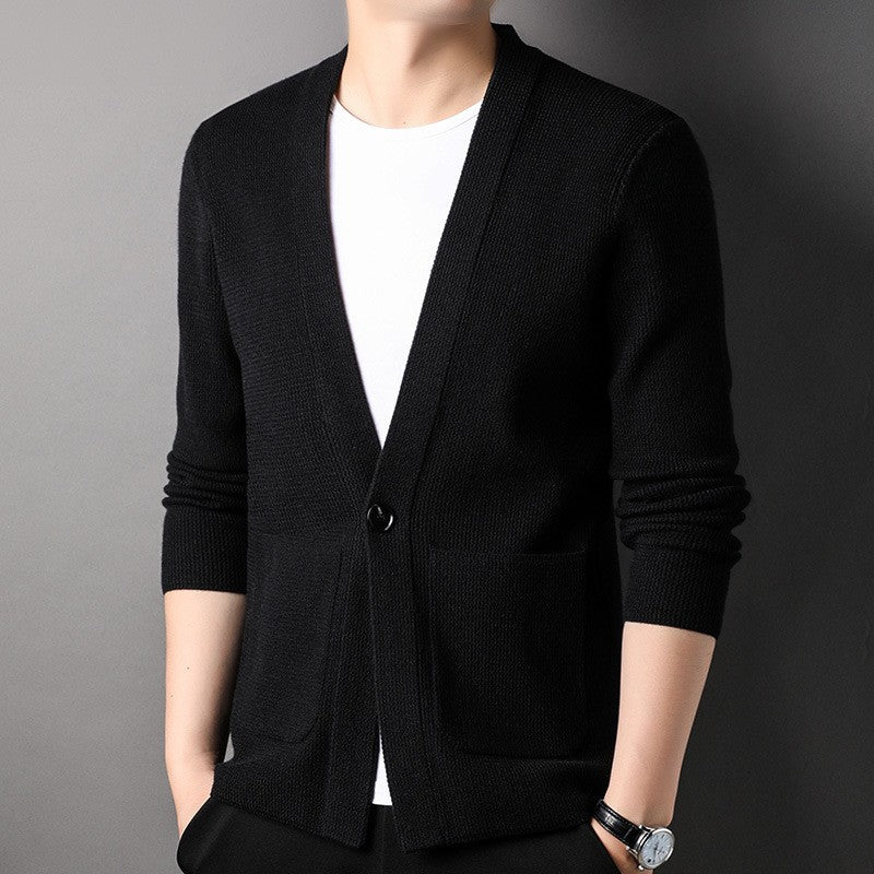 Men's autumn and winter knitted cardigan jacket