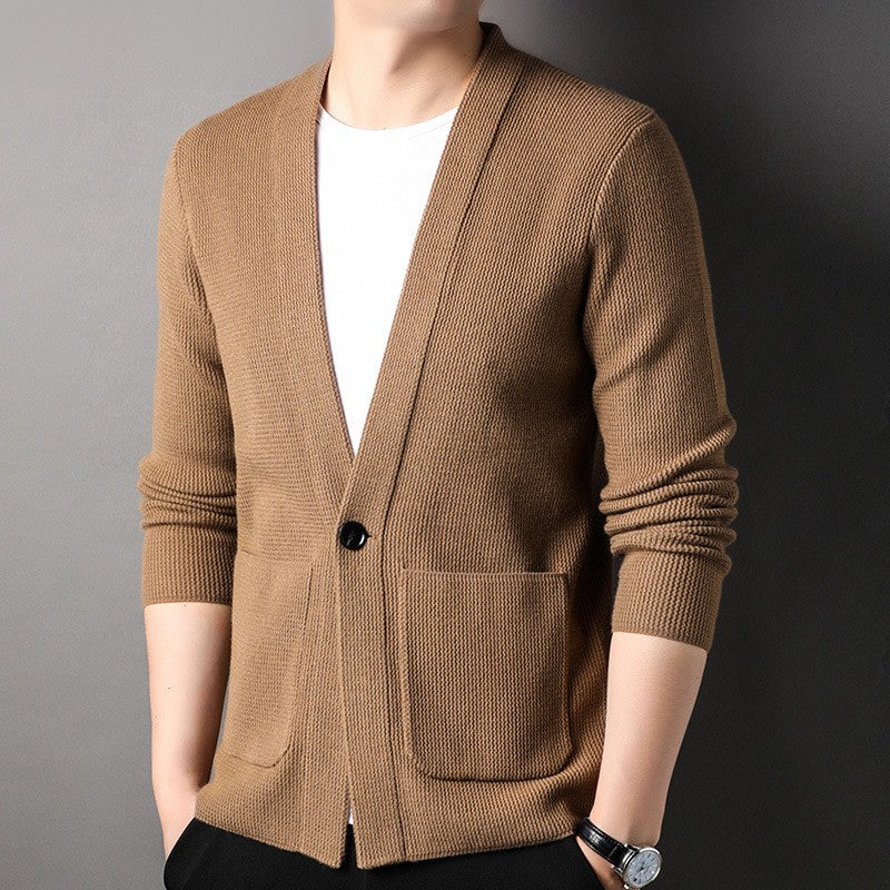 Men's autumn and winter knitted cardigan jacket
