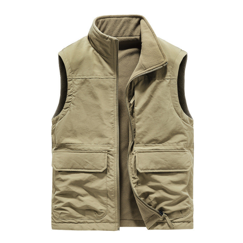 zd261-Thickened velvet men's casual workwear vest