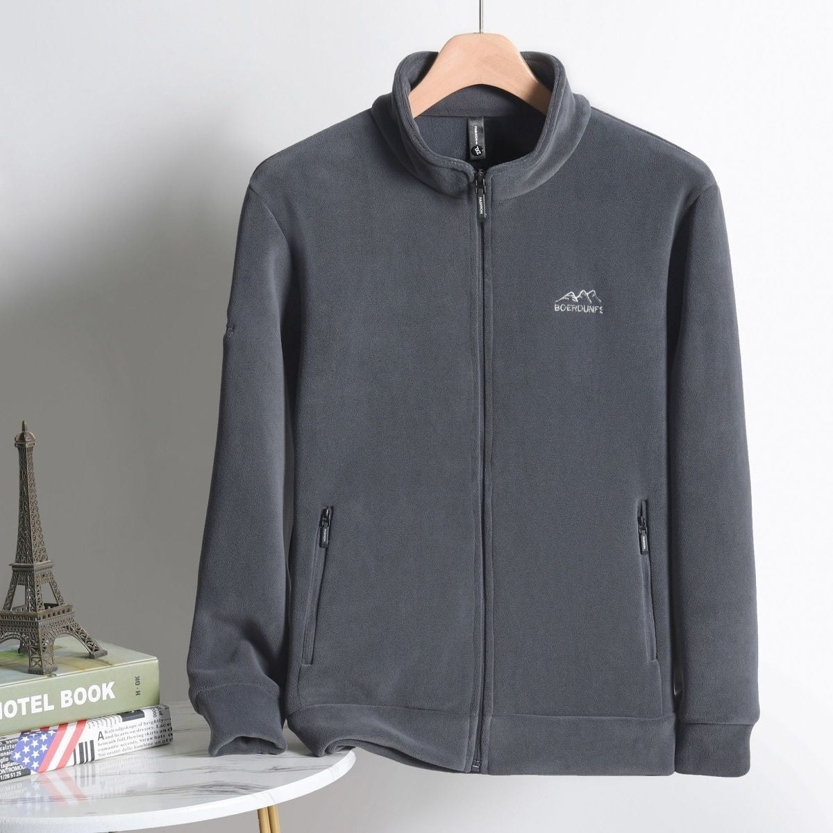 zd263-Spring and autumn men's double-faced fleece thick warm cardigan jacket