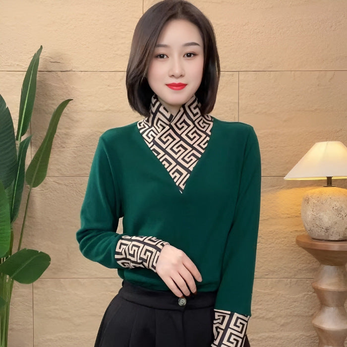 zp488-Winter double-sided velvet half turtleneck bottoming shirt for women