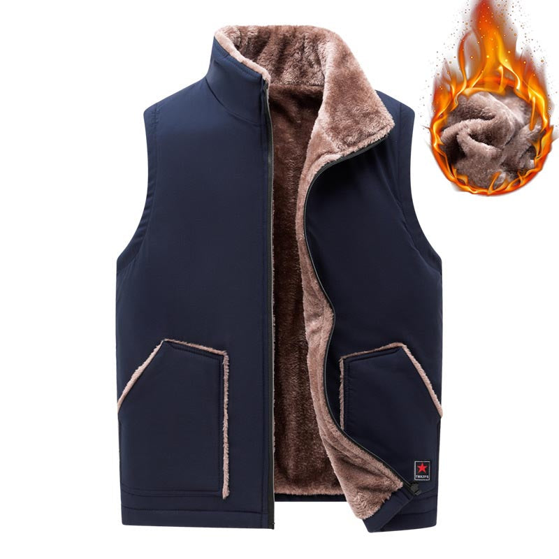 Men's autumn and winter fleece vest