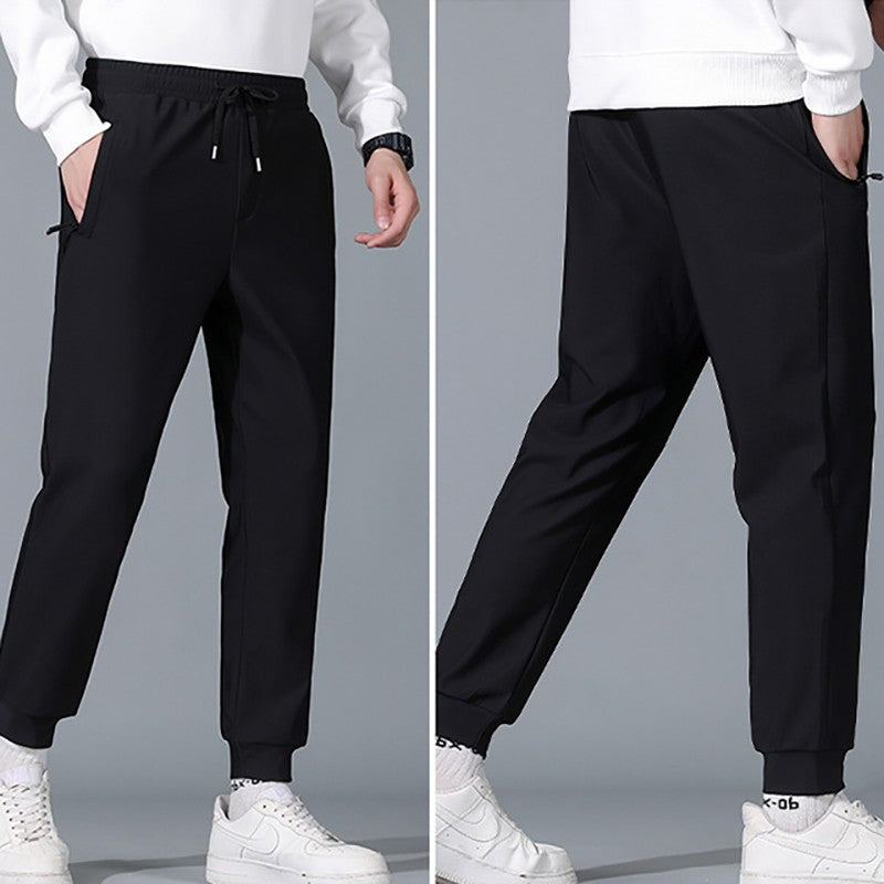 Men's new nylon stretch business casual trousers