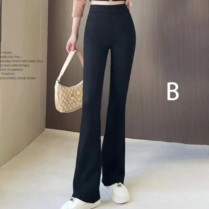 sa537-High waist flared casual pants for women