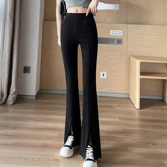 sa537-High waist flared casual pants for women