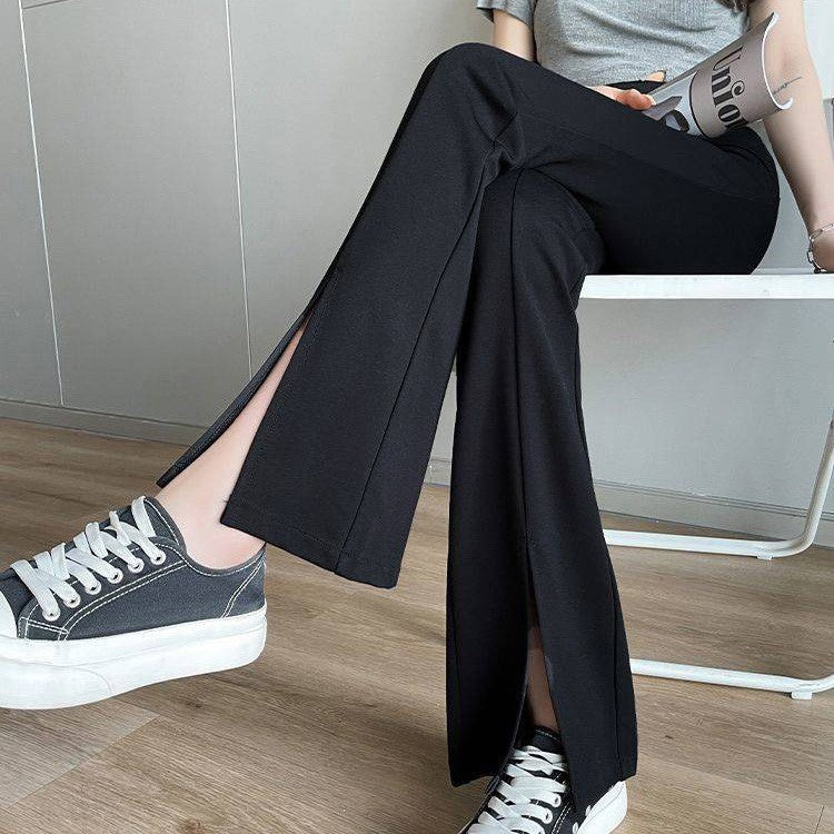 sa537-High waist flared casual pants for women