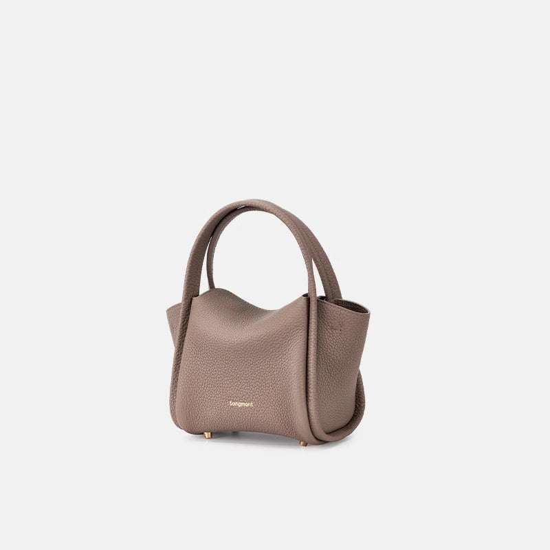 Simple solid color mini handbag crossbody bag