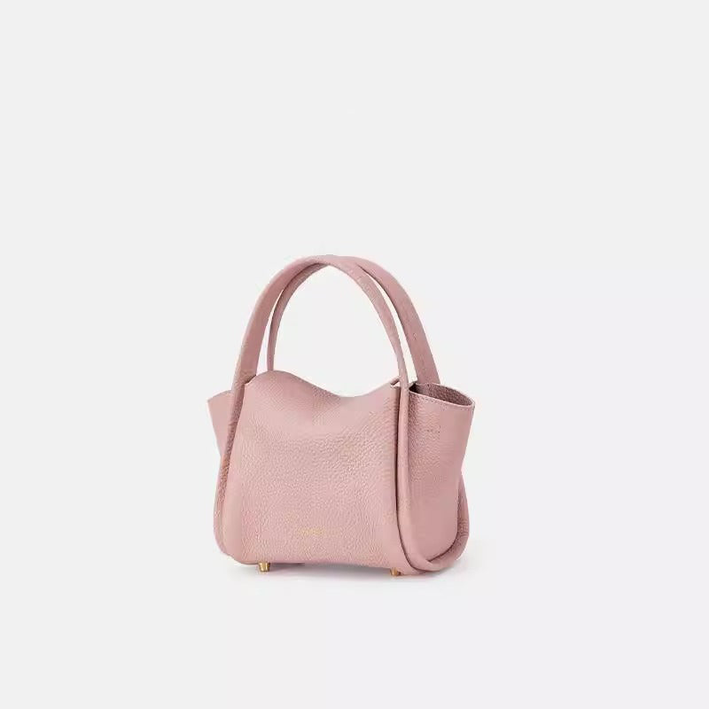 Simple solid color mini handbag crossbody bag
