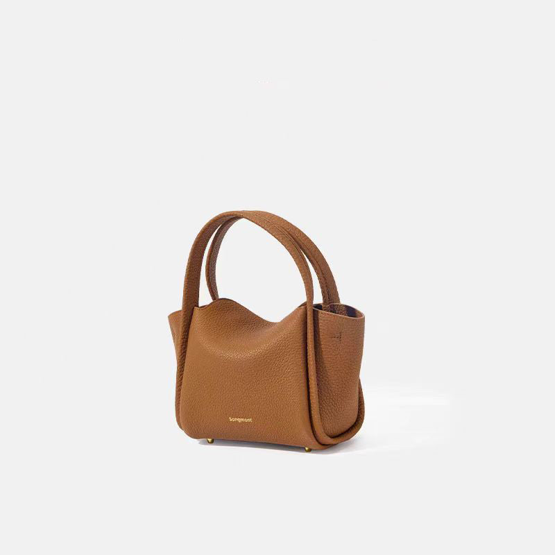 Simple solid color mini handbag crossbody bag