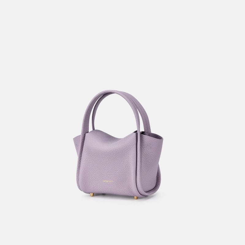 Simple solid color mini handbag crossbody bag