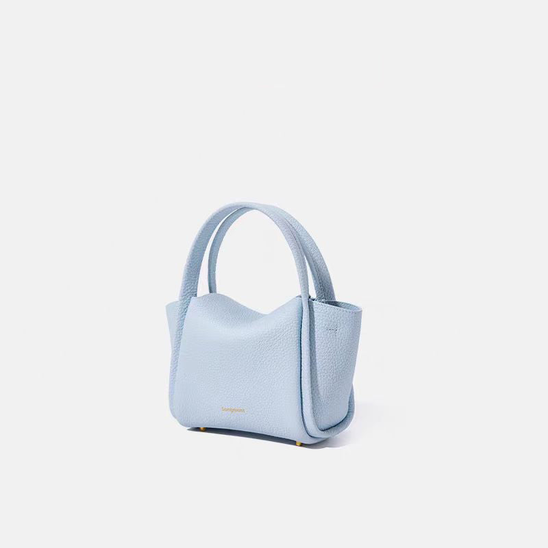 Simple solid color mini handbag crossbody bag