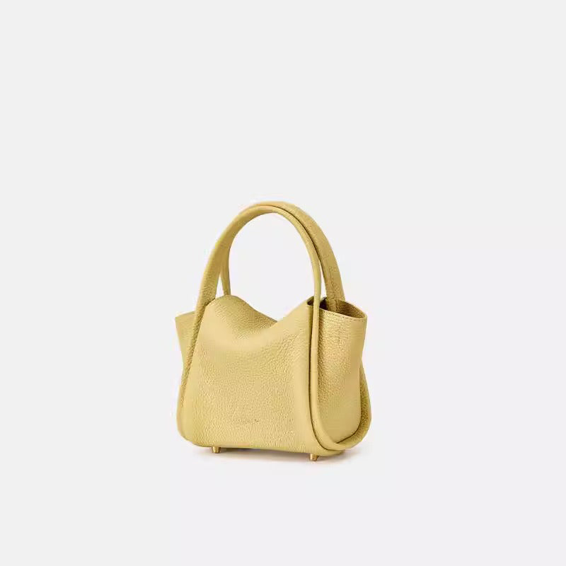 Simple solid color mini handbag crossbody bag