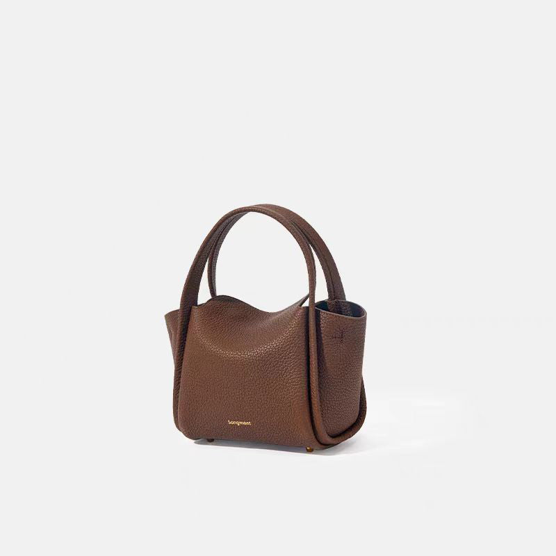 Simple solid color mini handbag crossbody bag