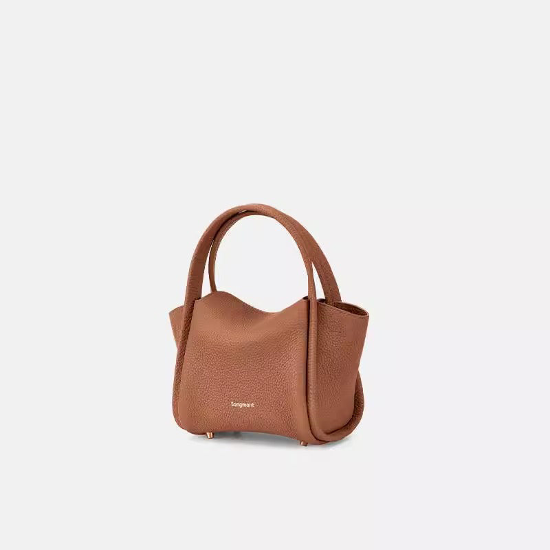 Simple solid color mini handbag crossbody bag