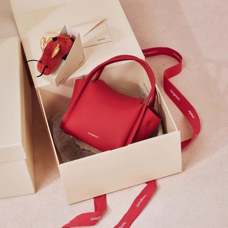 Simple solid color mini handbag crossbody bag