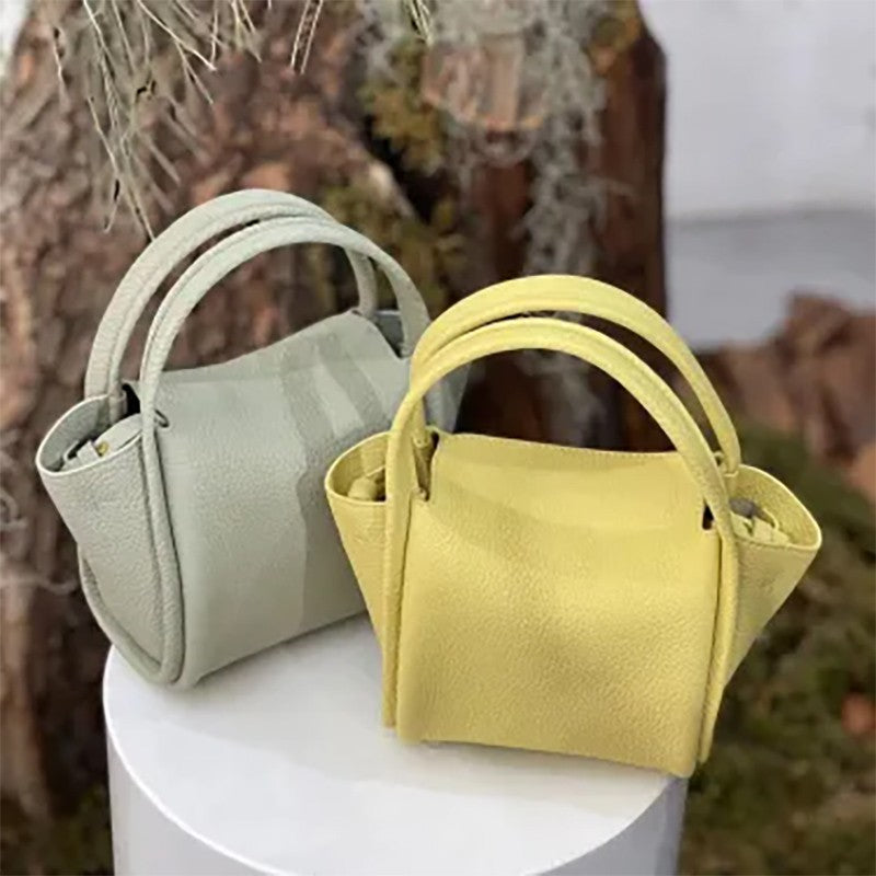 Simple solid color mini handbag crossbody bag