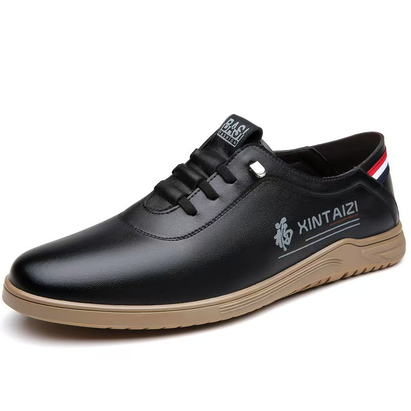 Men's casual non-slip wear-resistant soft-soled leather shoes