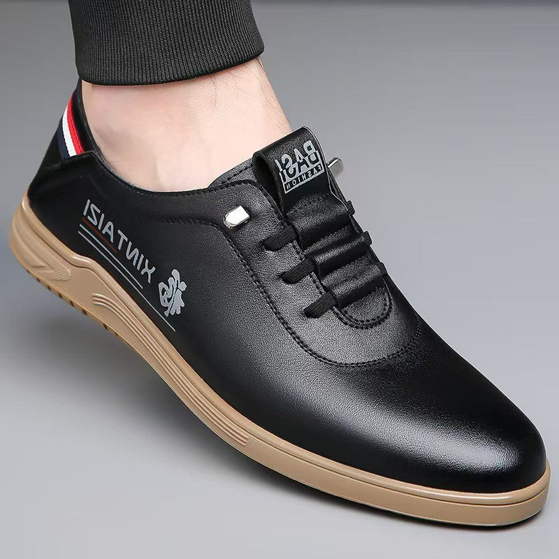Men's casual non-slip wear-resistant soft-soled leather shoes