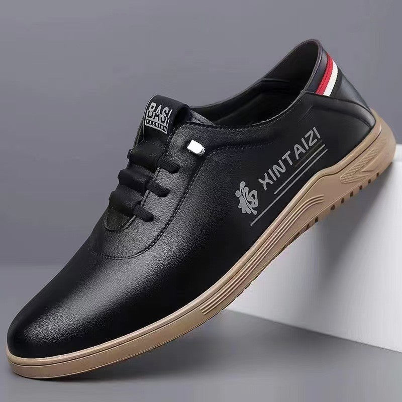 Men's casual non-slip wear-resistant soft-soled leather shoes