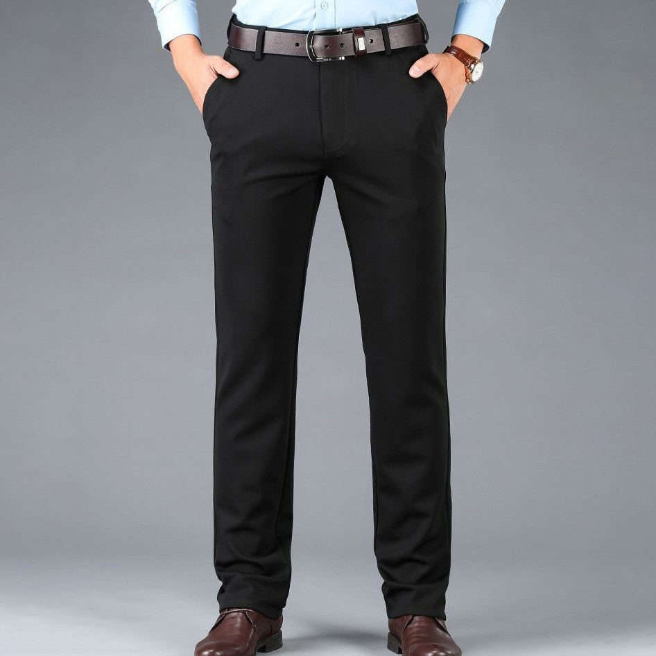 zd326-2025 Ice Silk Casual Slim Straight Men's Trousers