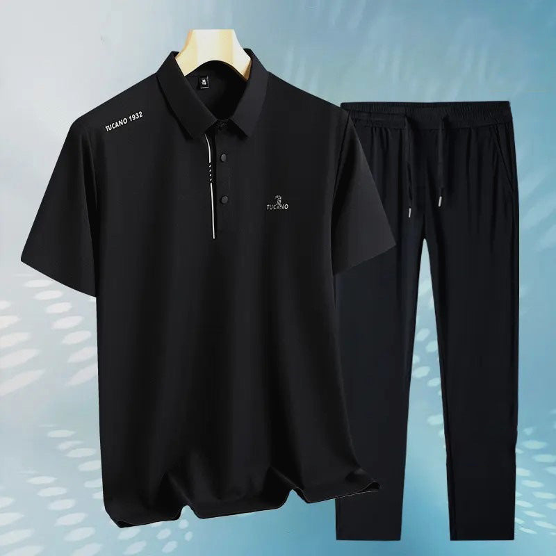 zd332-Breathable, skin-friendly, quick-drying POLO shirt loose suit