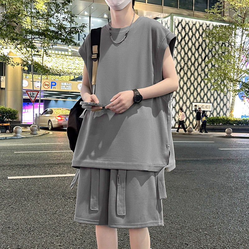 Men's summer high-end casual sports fashion suit