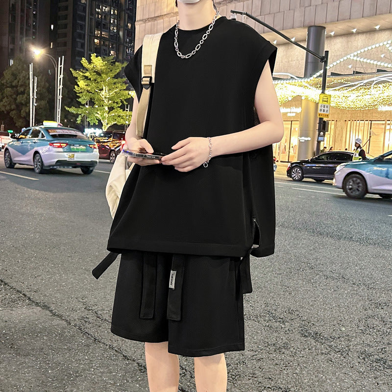 Men's summer high-end casual sports fashion suit