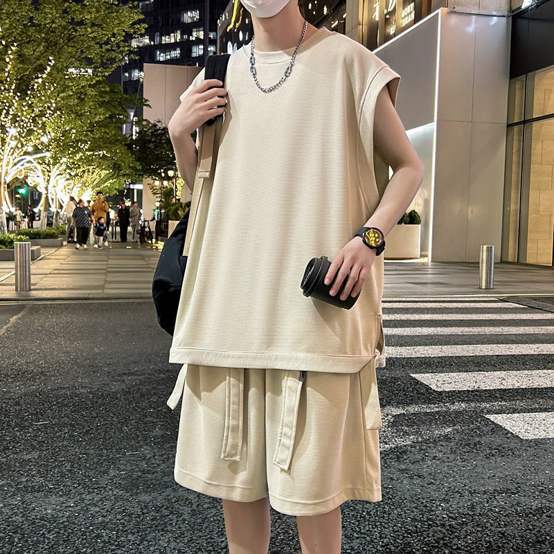 Men's summer high-end casual sports fashion suit