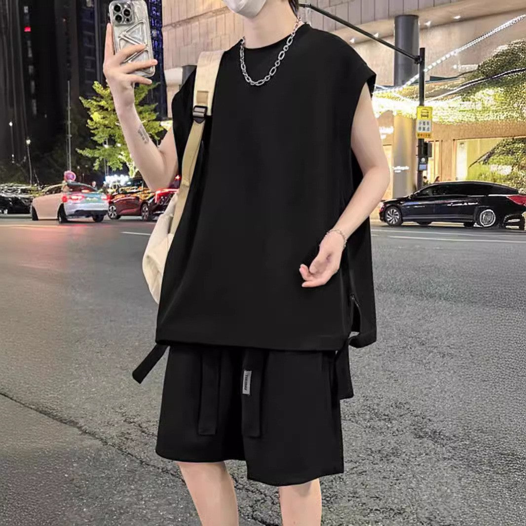 Men's summer high-end casual sports fashion suit