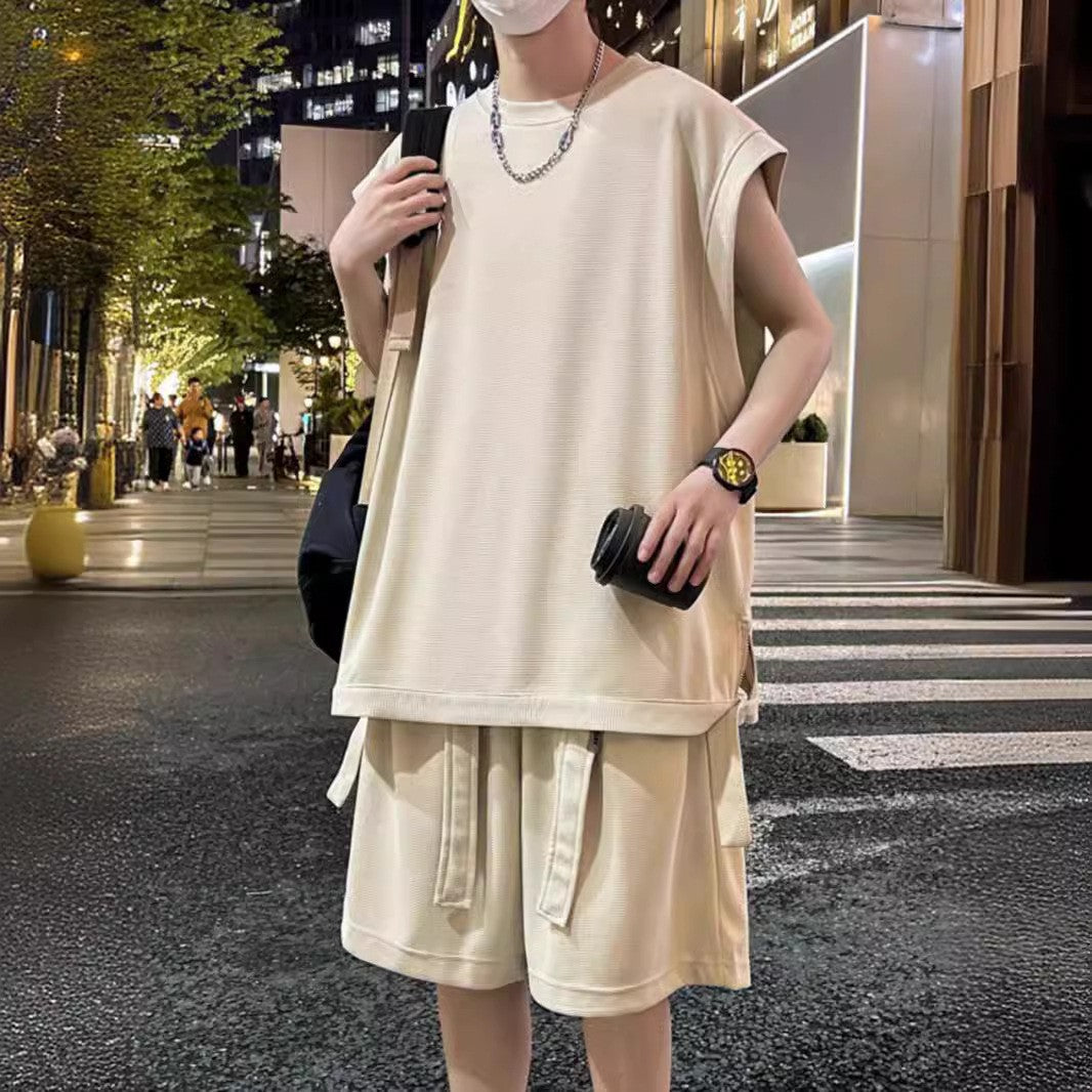 Men's summer high-end casual sports fashion suit