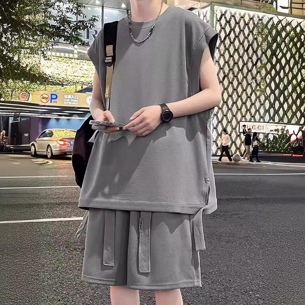 Men's summer high-end casual sports fashion suit