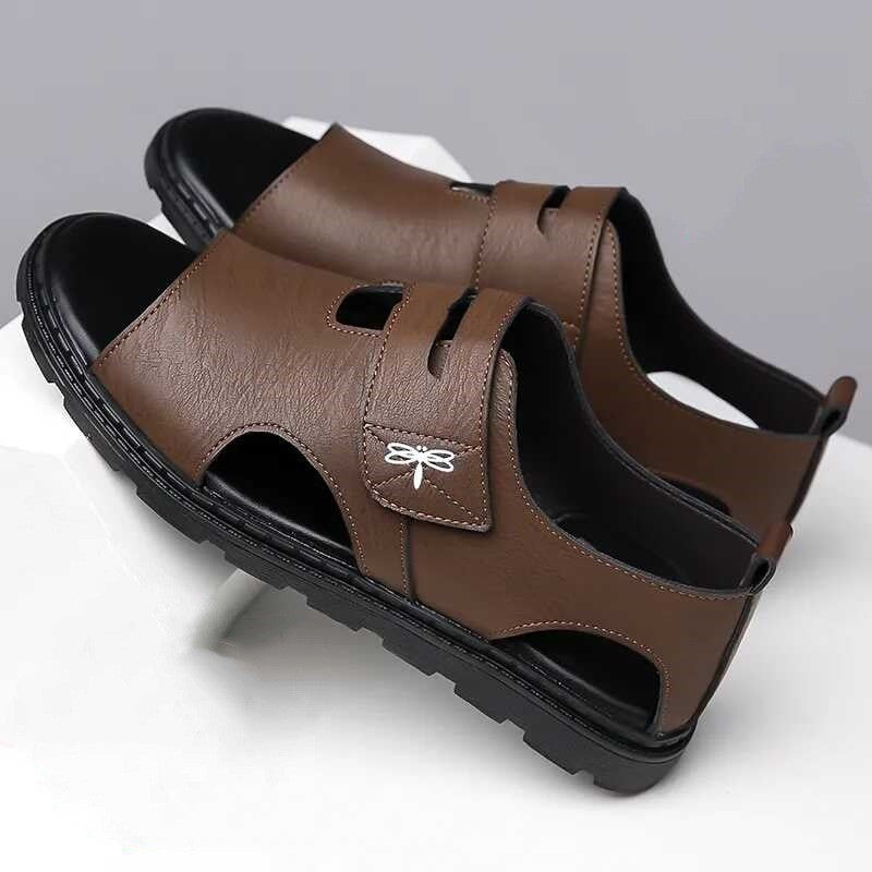 Men's summer genuine leather breathable sandals