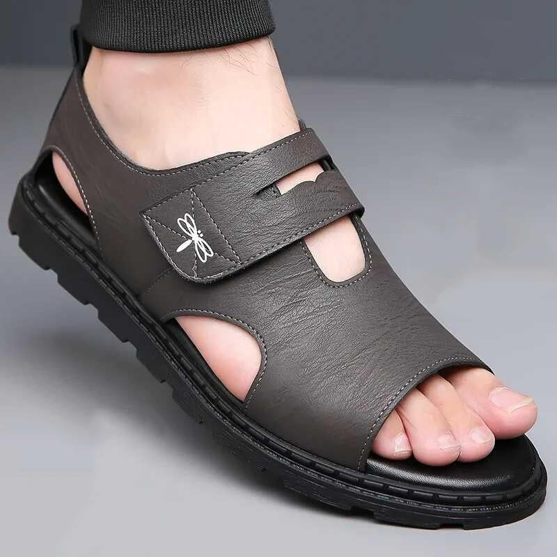 Men's summer genuine leather breathable sandals