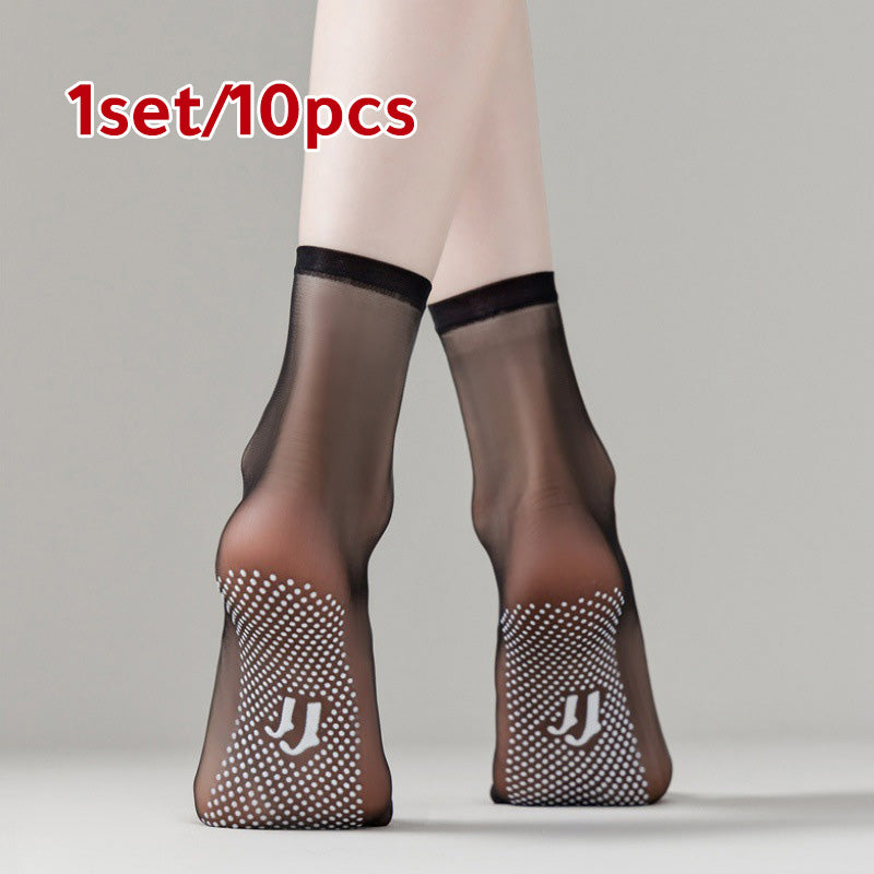 Women's summer anti-snagging ultra-thin glued stockings