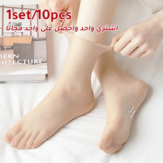 Women's summer anti-snagging ultra-thin glued stockings