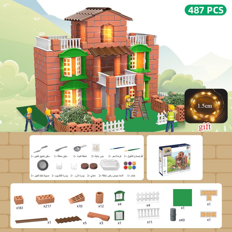 Children's handmade house building toys