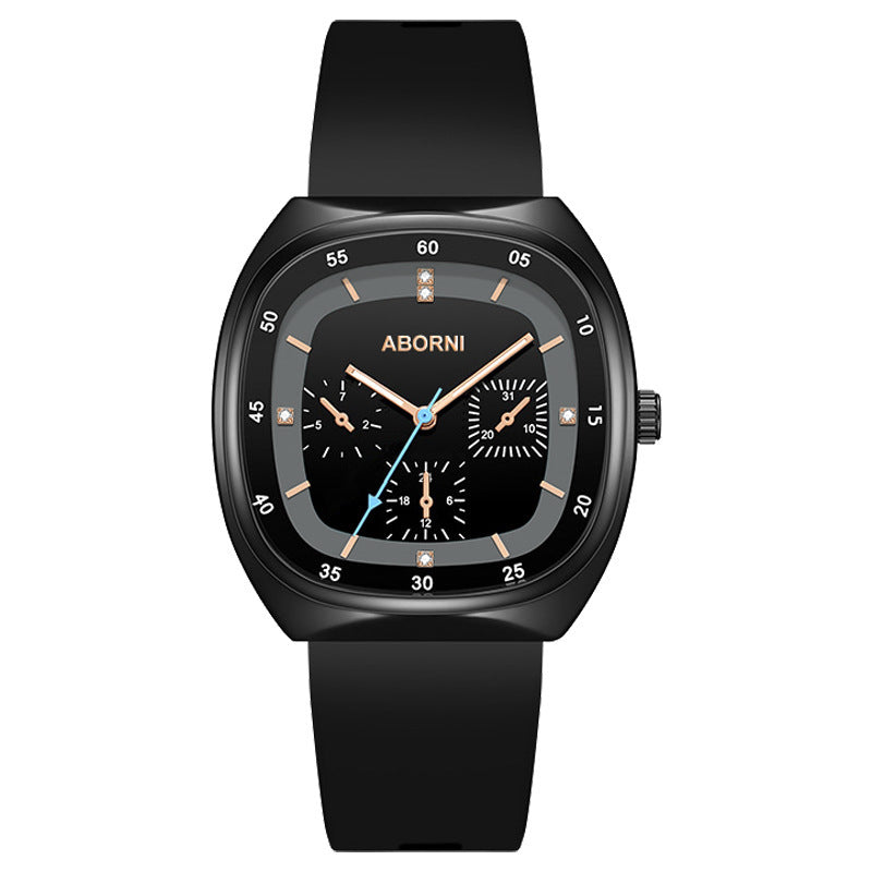 Multifunctional fashionable square women's watch